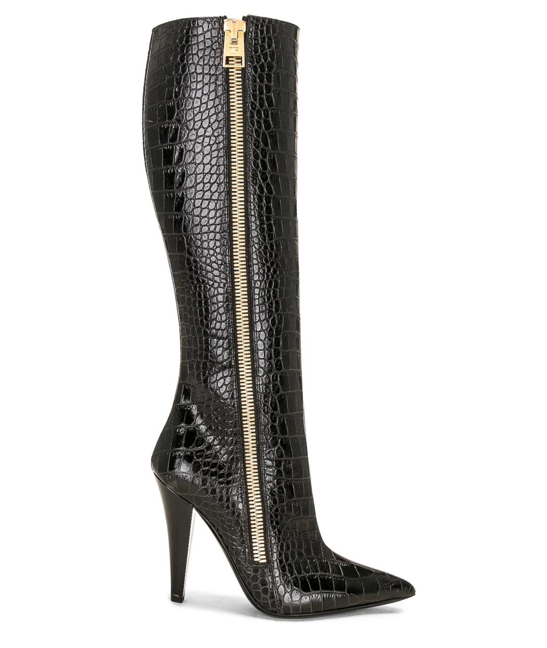 TOM FORD Черные кожаные сапоги, фото 10