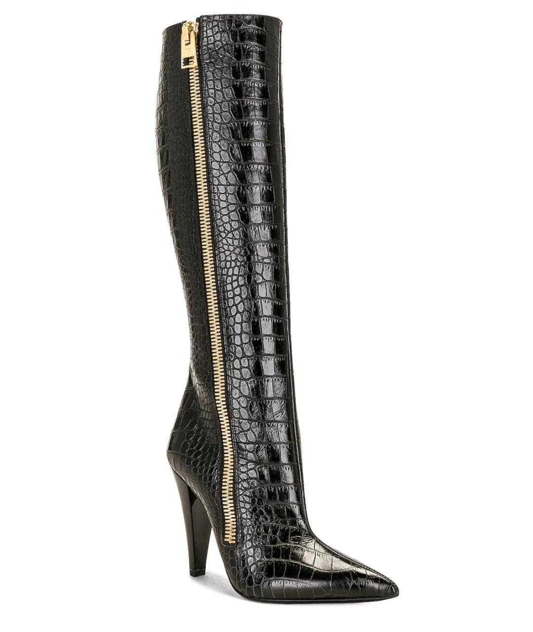 TOM FORD Черные кожаные сапоги, фото 2