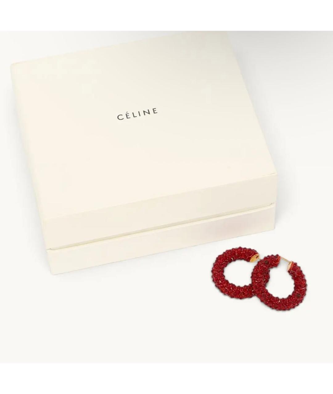 CELINE Красные серьги, фото 3