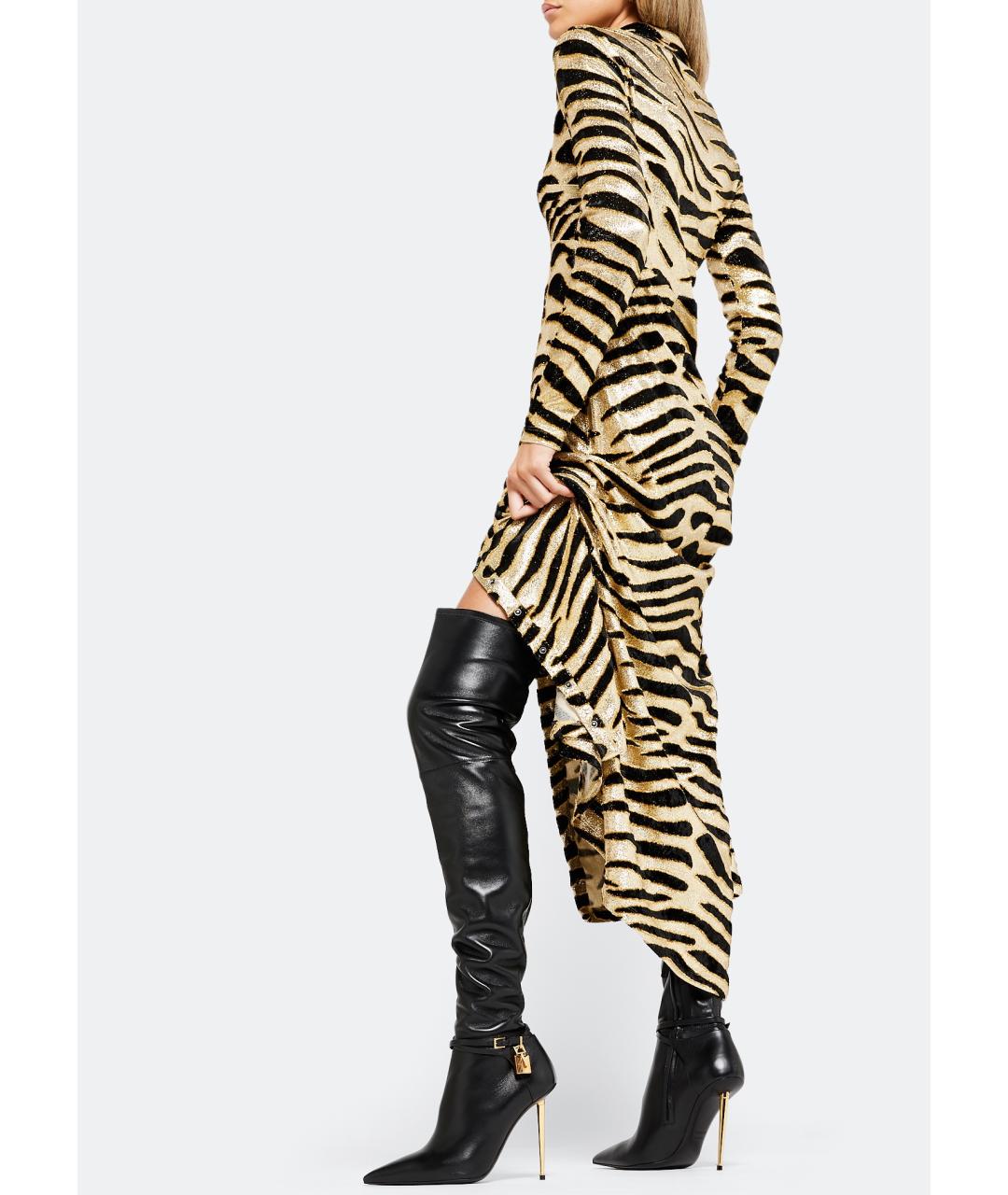 TOM FORD Черные кожаные ботфорты, фото 2