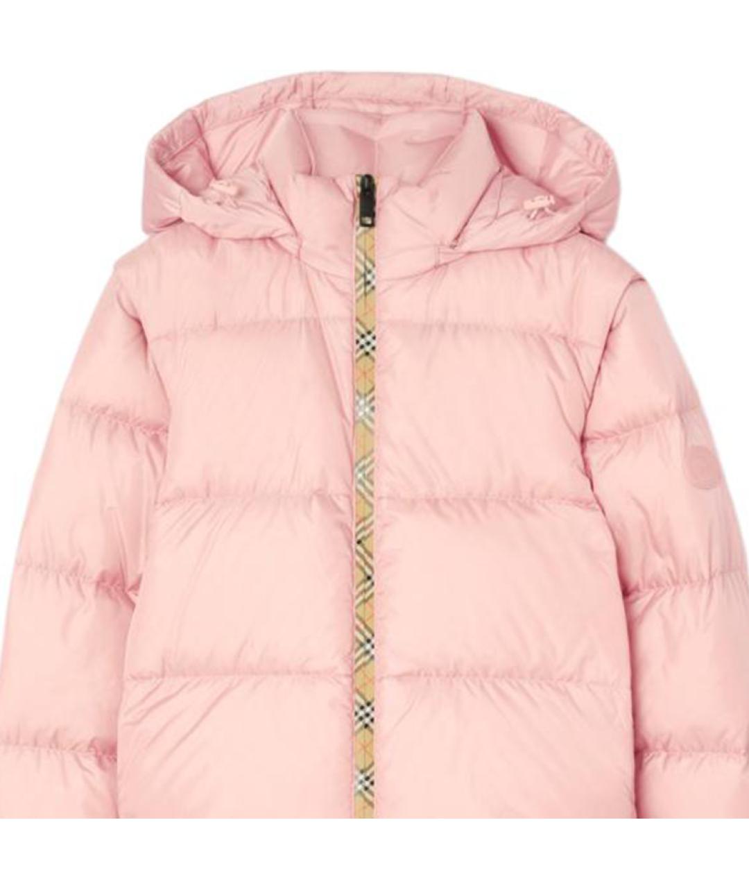 BURBERRY Розовый пуховик, фото 5