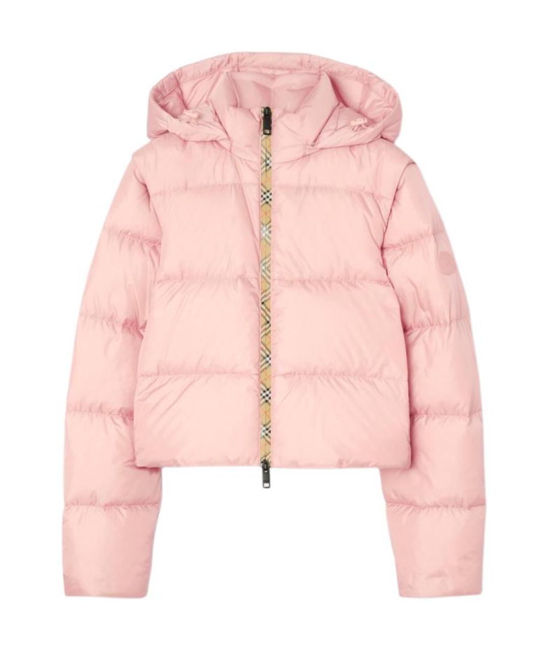 BURBERRY Розовый пуховик, фото 1