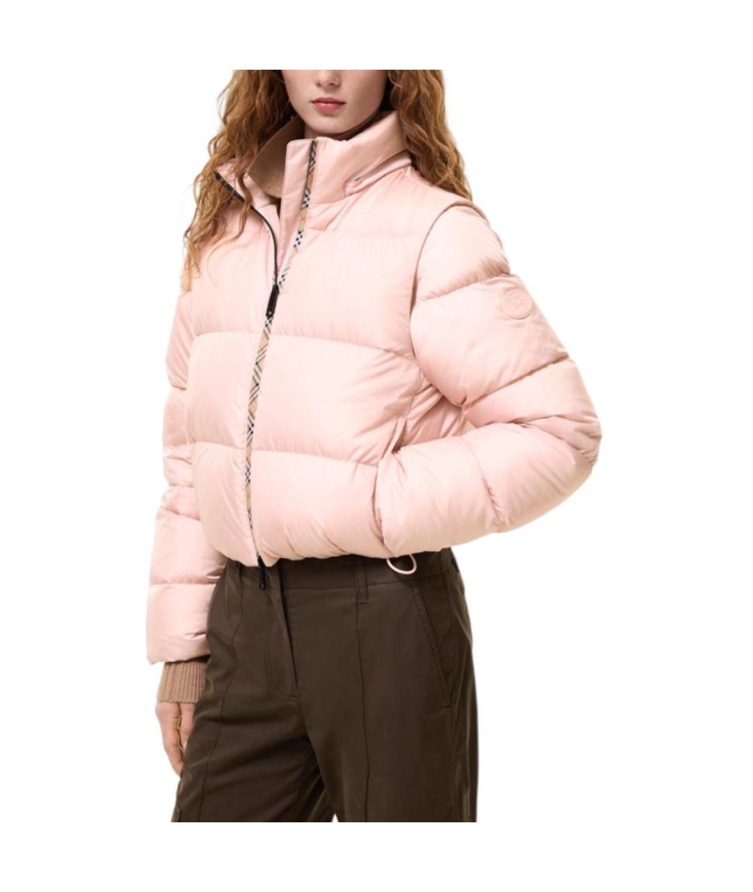 BURBERRY Розовый пуховик, фото 3