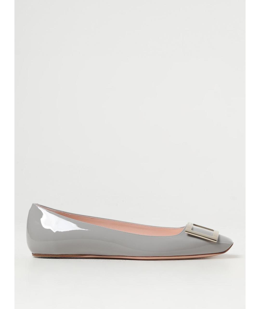 ROGER VIVIER Серые кожаные балетки, фото 5