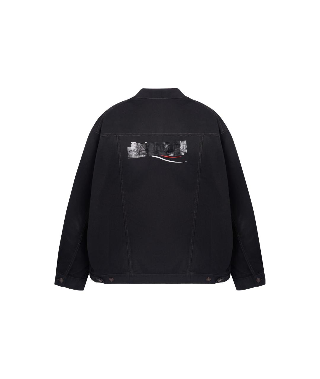 BALENCIAGA Черная деним куртка, фото 2