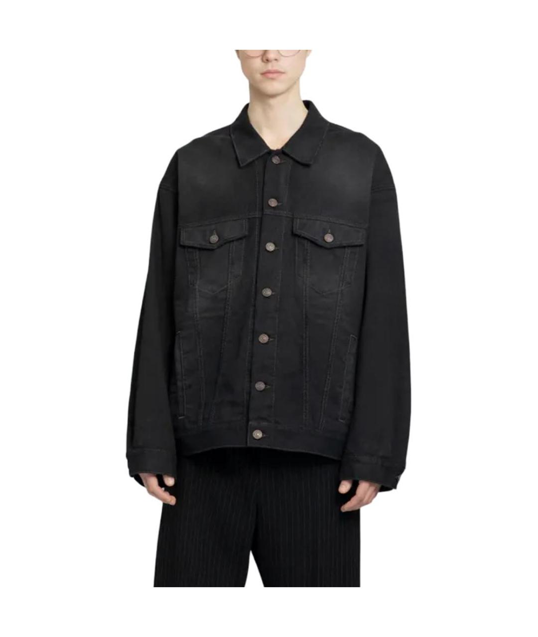 BALENCIAGA Черная деним куртка, фото 3