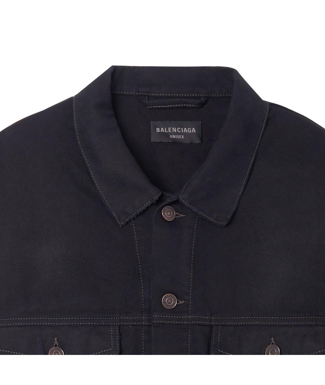 BALENCIAGA Черная деним куртка, фото 4