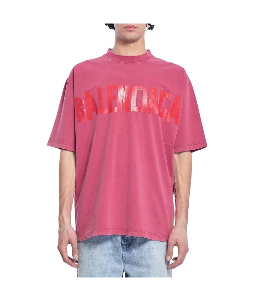 BALENCIAGA Красная футболка, фото 3