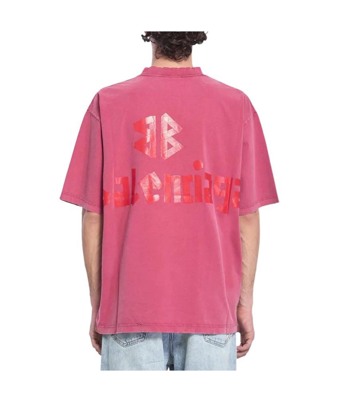 BALENCIAGA Красная футболка, фото 4