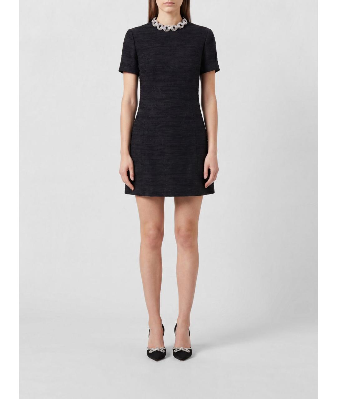 VALENTINO Черное хлопковое коктейльное платье, фото 2