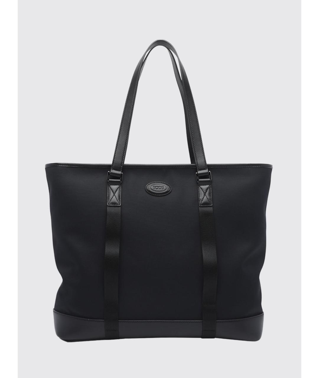 TOD'S Черная тканевая сумка тоут, фото 5