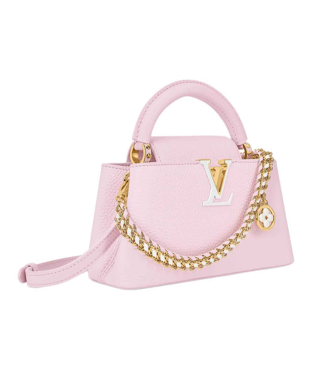 LOUIS VUITTON Розовая кожаная сумка через плечо, фото 2