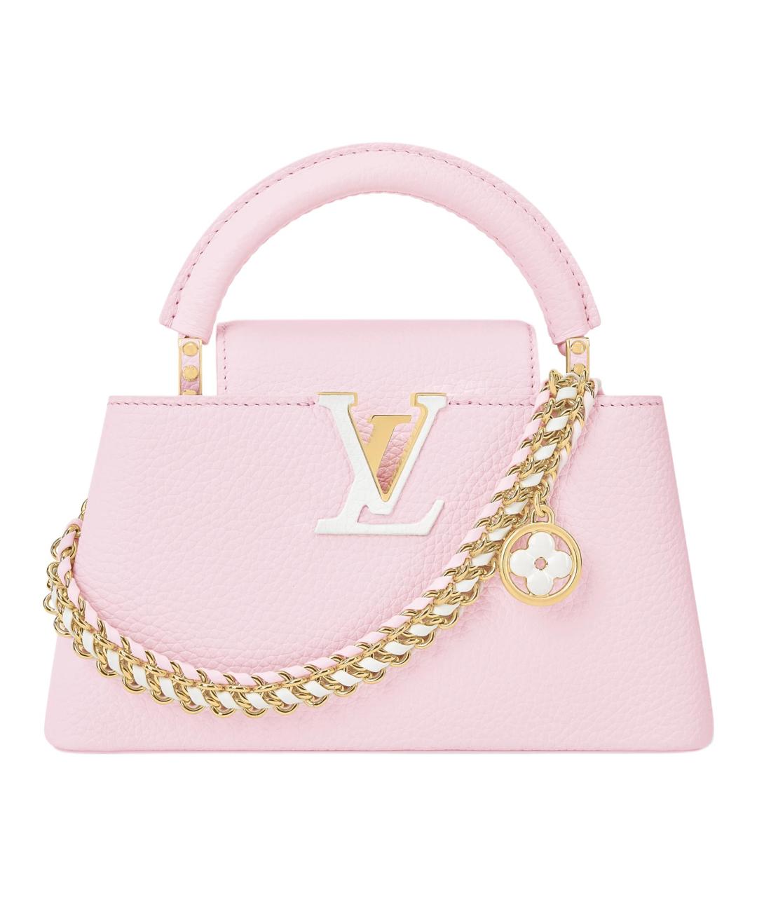 LOUIS VUITTON Розовая кожаная сумка через плечо, фото 6