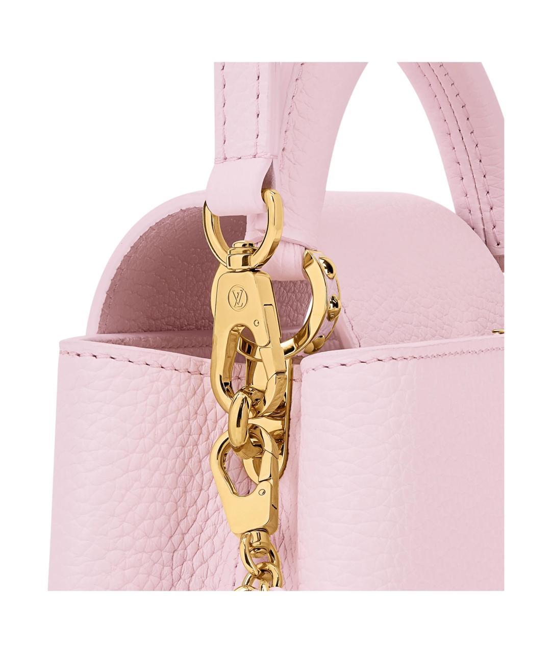 LOUIS VUITTON Розовая кожаная сумка через плечо, фото 5