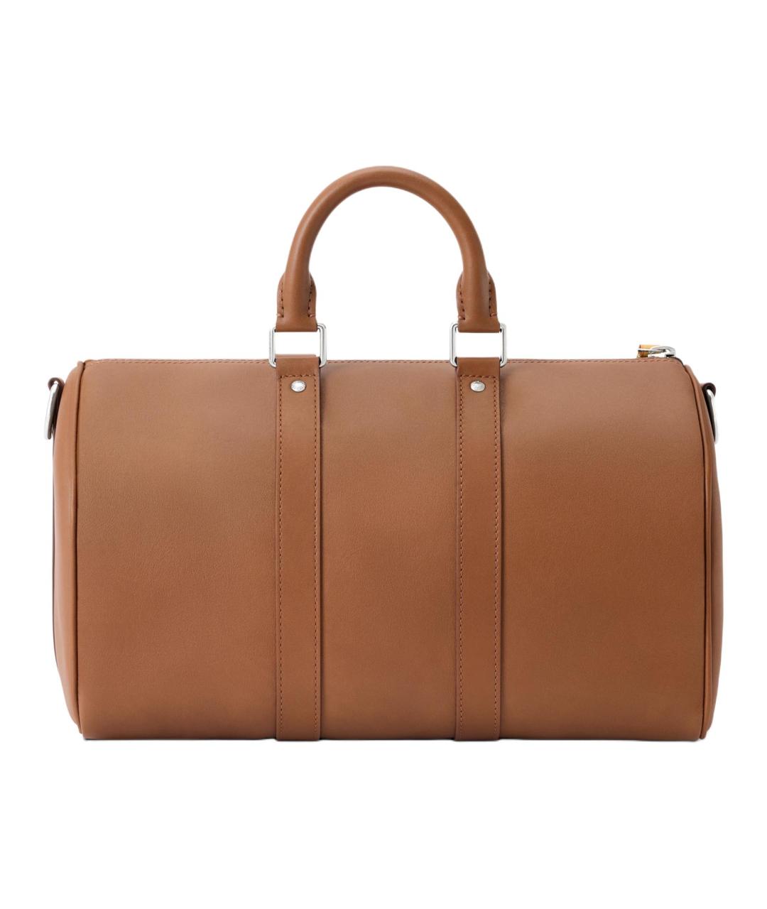 LOUIS VUITTON Коричневая кожаная сумка на плечо, фото 3