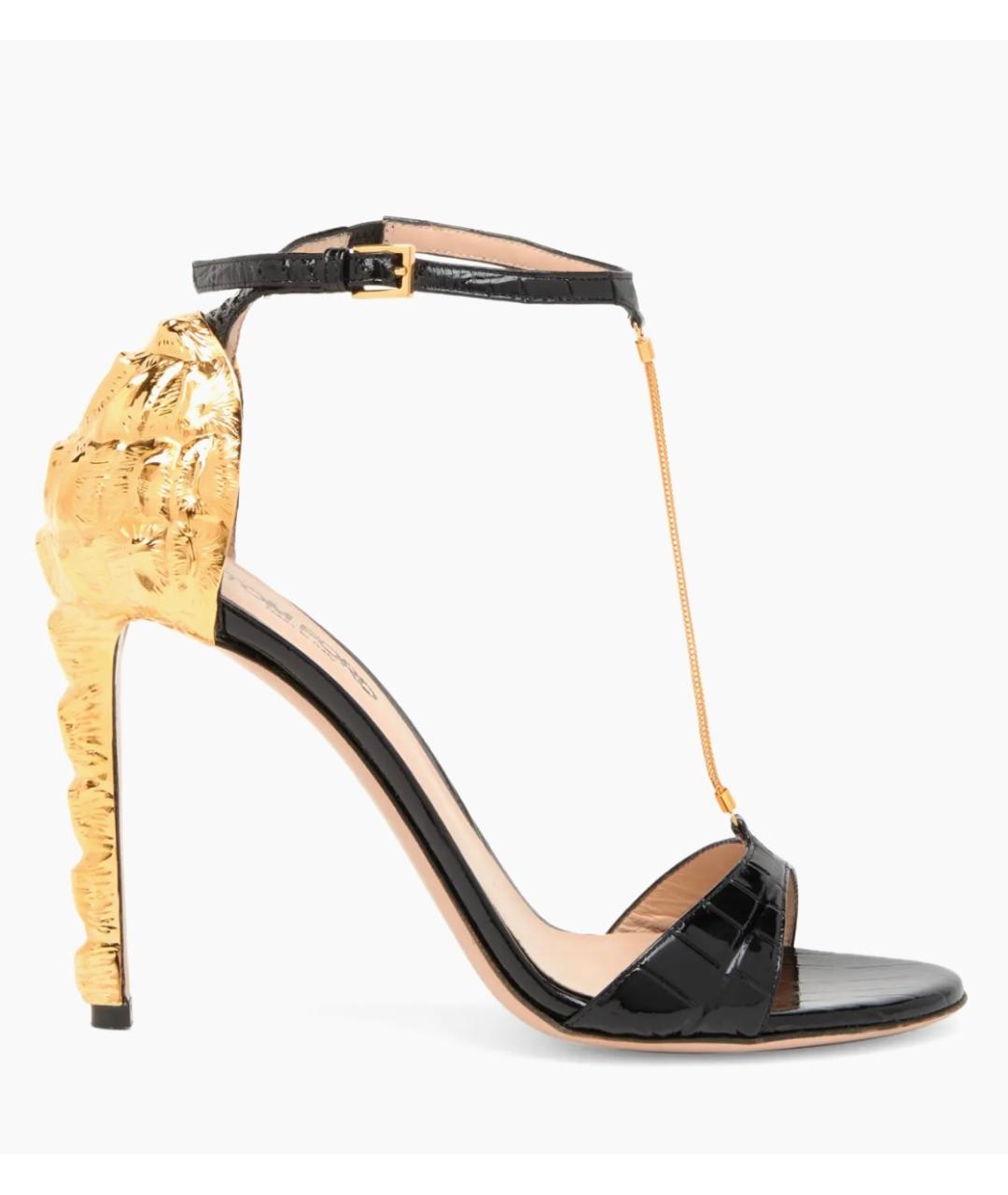 TOM FORD Черные кожаные босоножки, фото 8