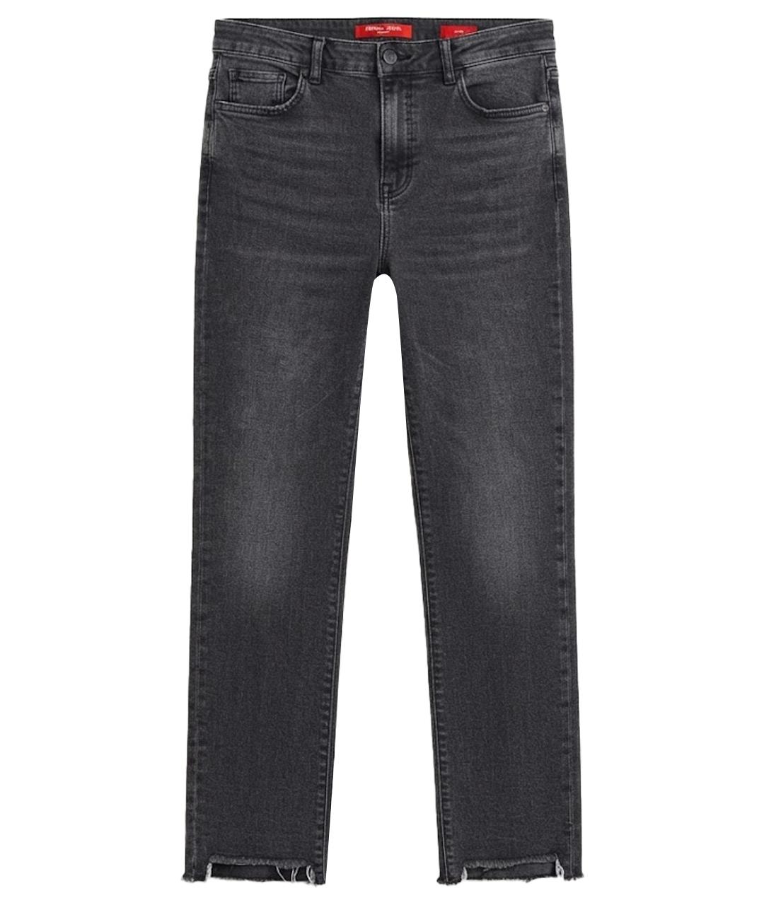 MAX MARA Черные хлопко-эластановые джинсы слим, фото 1