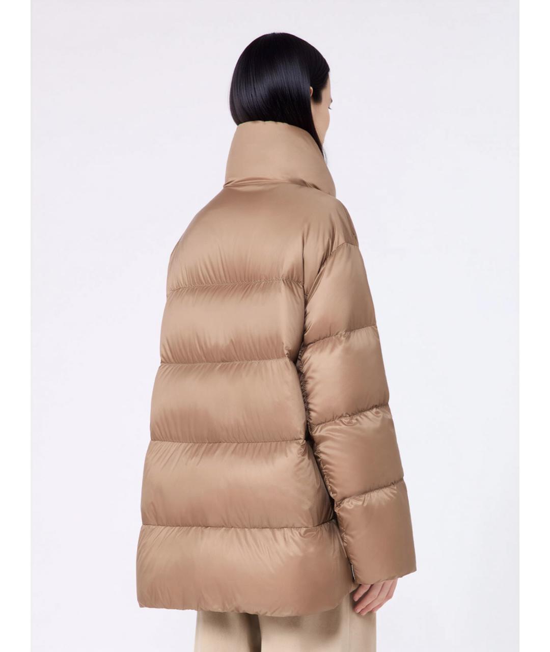 'S MAX MARA Бежевый полиамидовый пуховик, фото 4