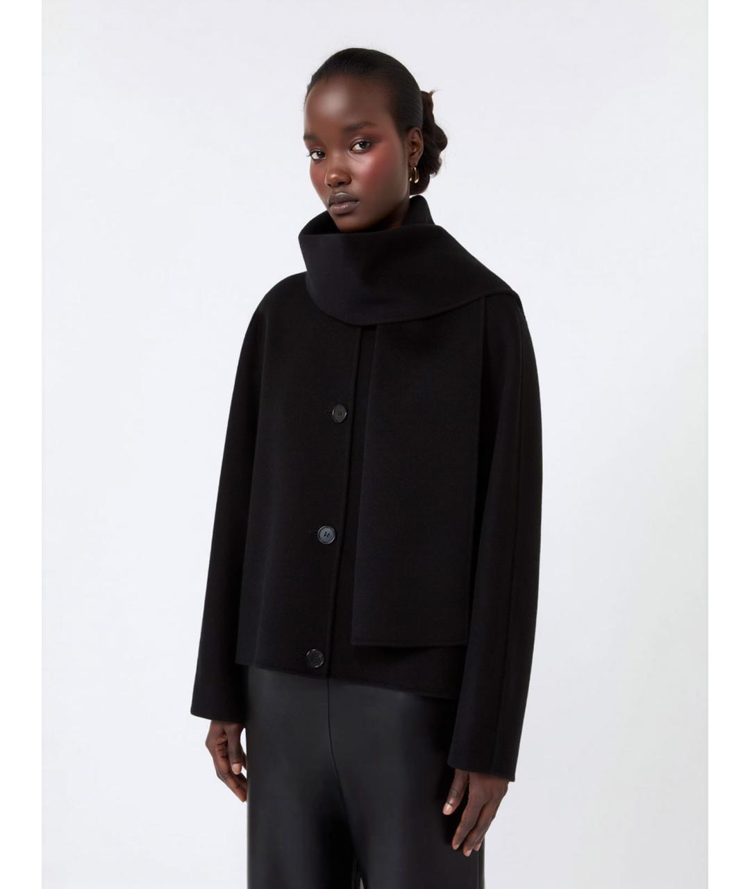 'S MAX MARA Черная шерстяная куртка, фото 5
