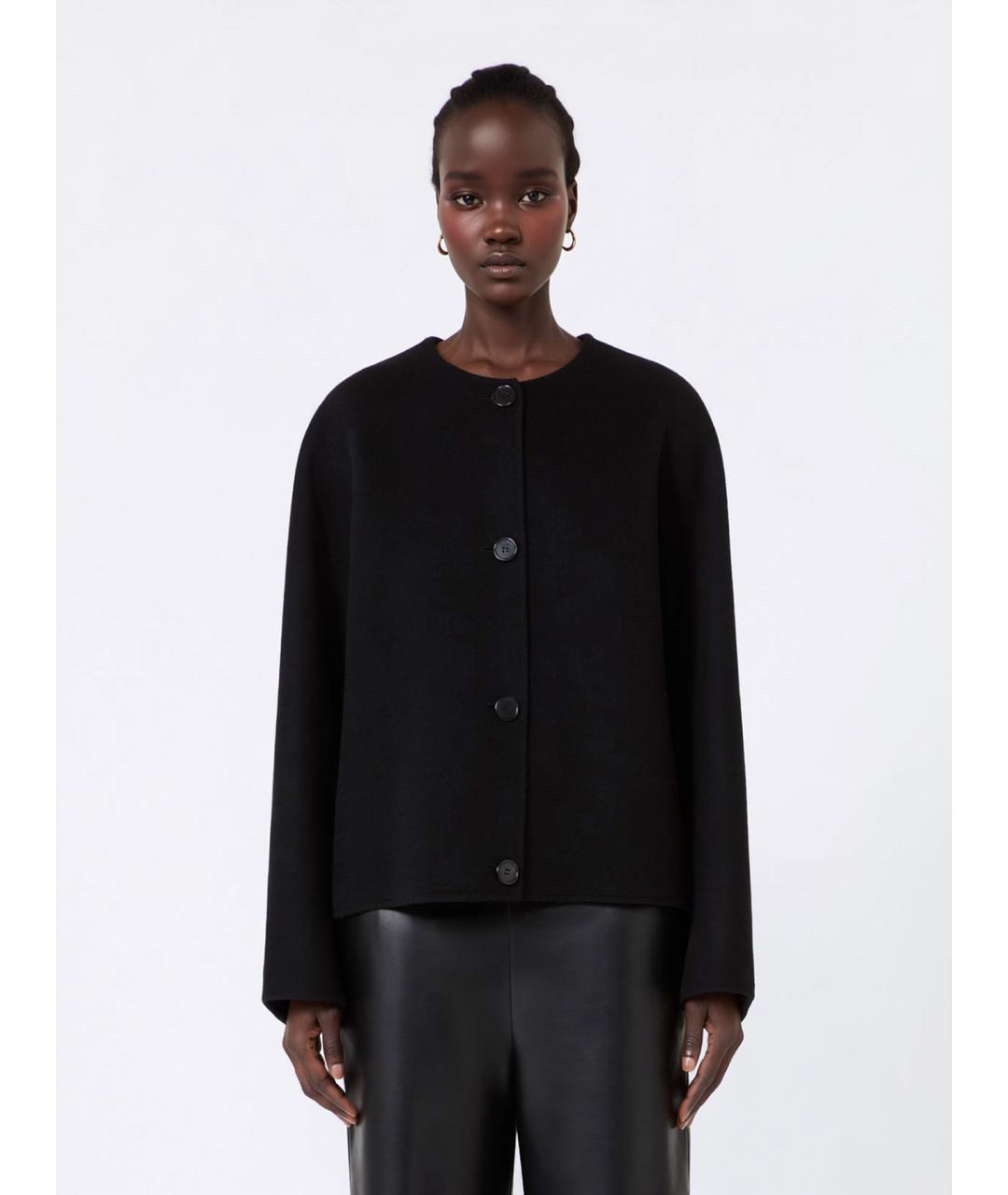 'S MAX MARA Черная шерстяная куртка, фото 3