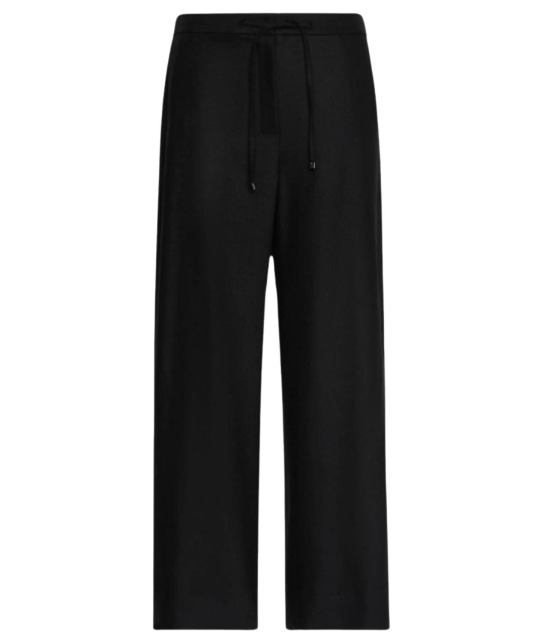 'S MAX MARA Черные шерстяные прямые брюки, фото 1