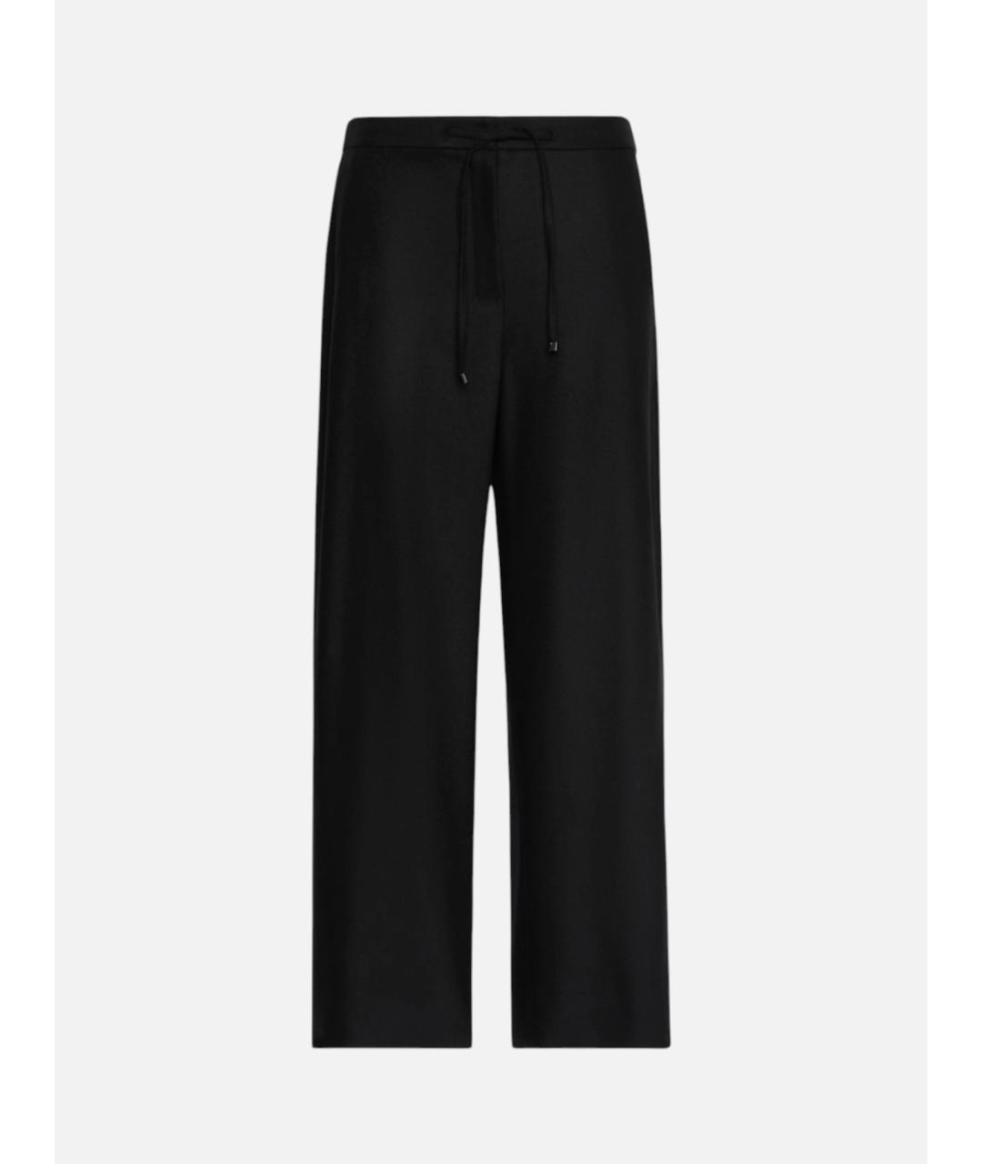 'S MAX MARA Черные шерстяные прямые брюки, фото 5