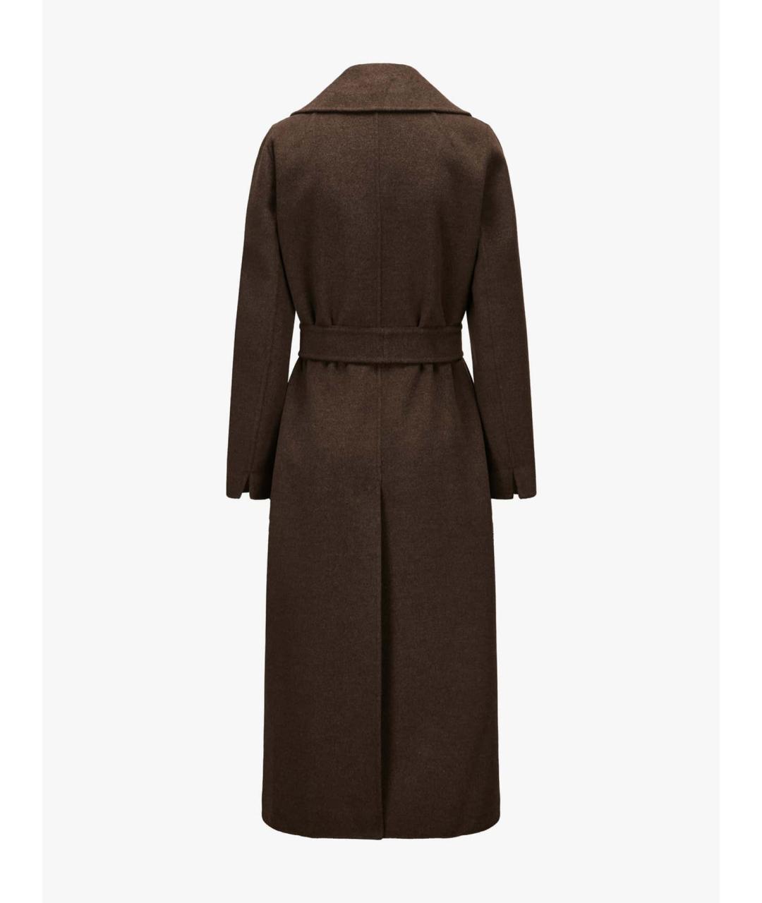 'S MAX MARA Коричневое шерстяное пальто, фото 2