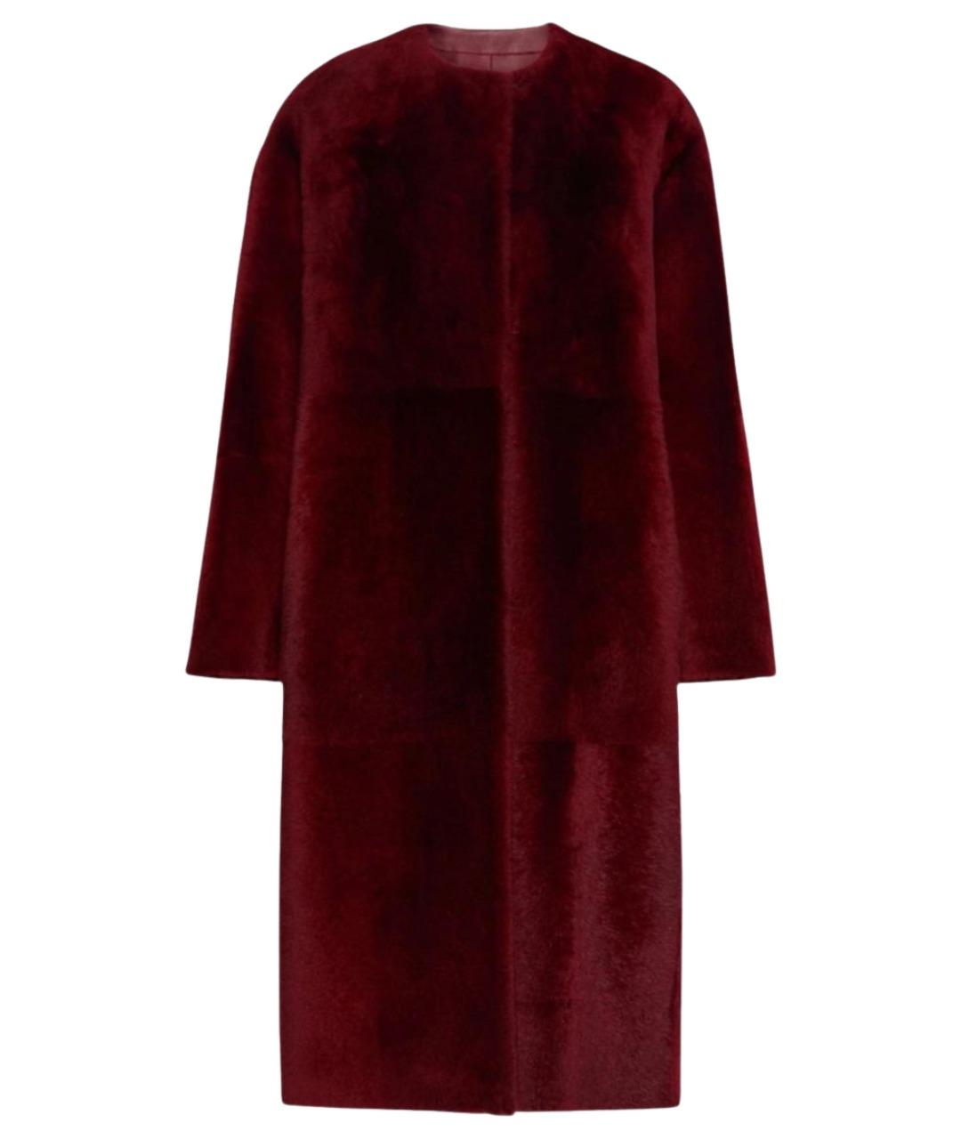 'S MAX MARA Бордовая кожаная дубленка, фото 1