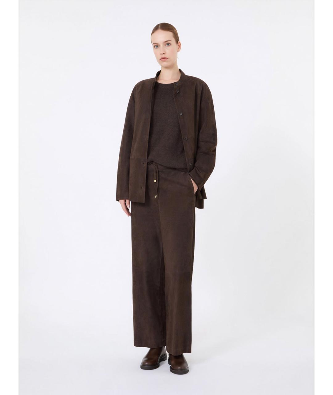 'S MAX MARA Коричневый кашемировый джемпер / свитер, фото 2