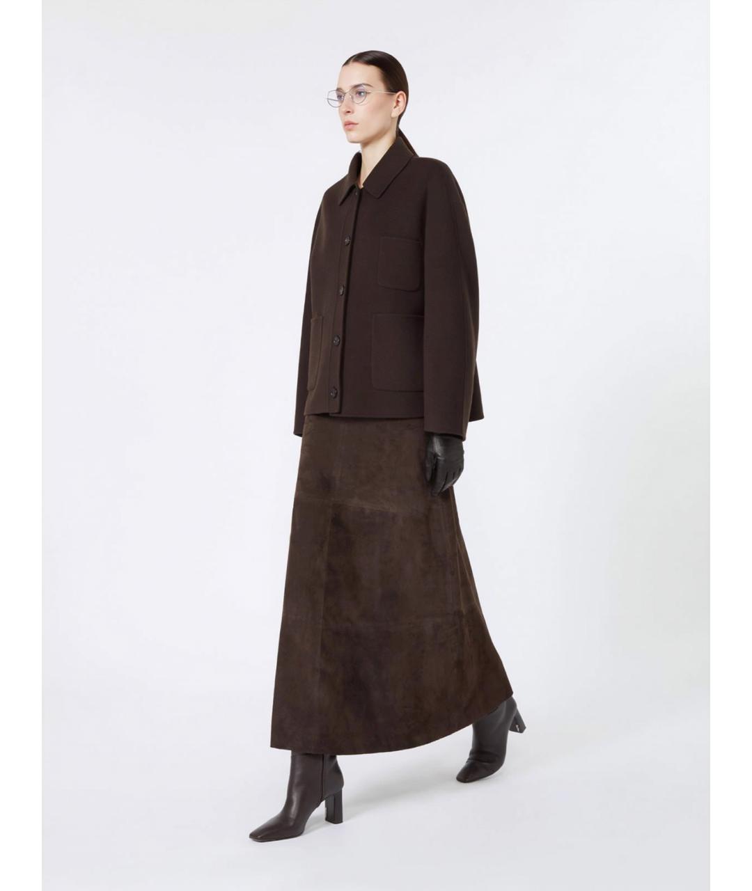 'S MAX MARA Коричневая шерстяная куртка, фото 2