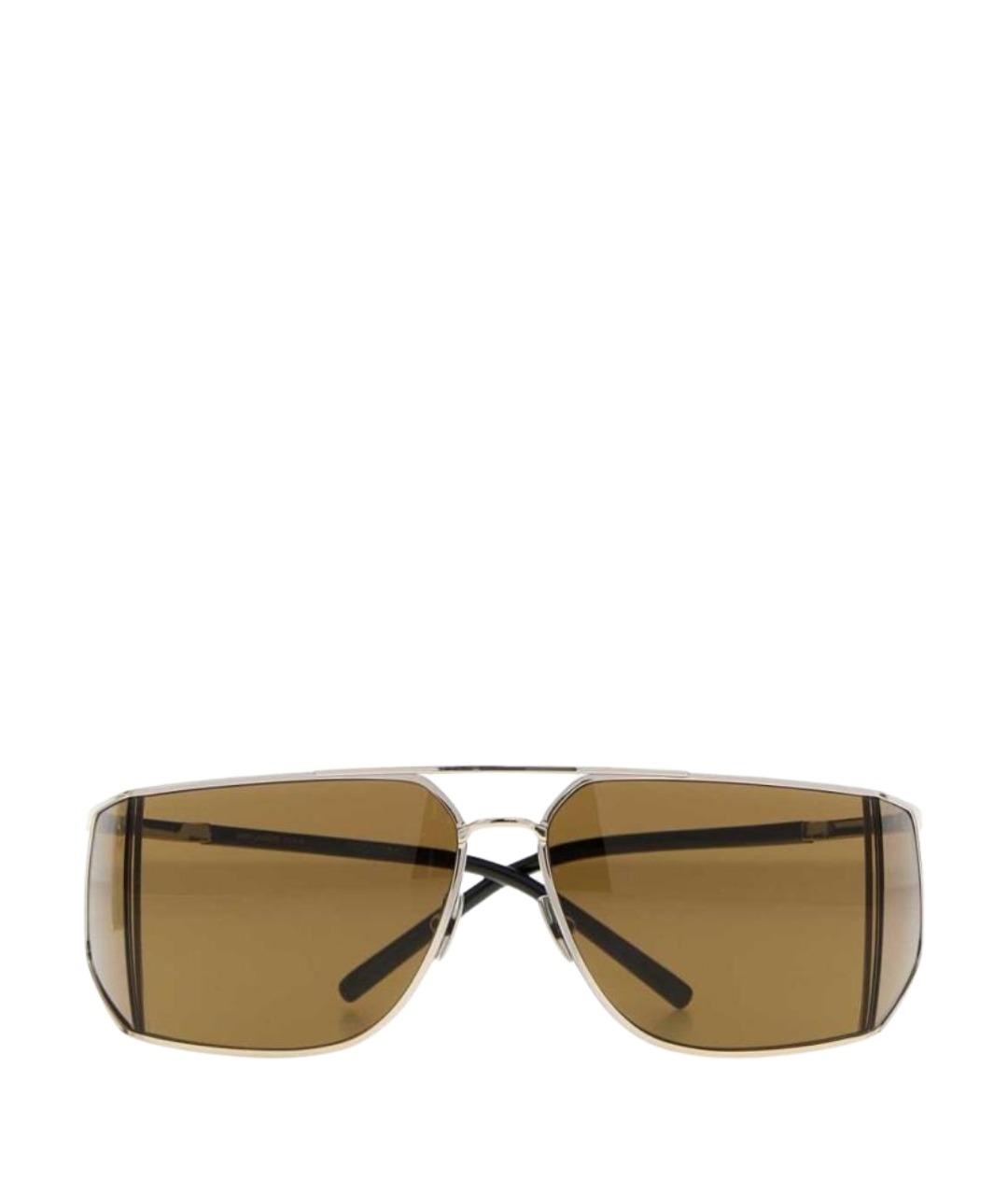 SAINT LAURENT Серебряные металлические солнцезащитные очки, фото 1