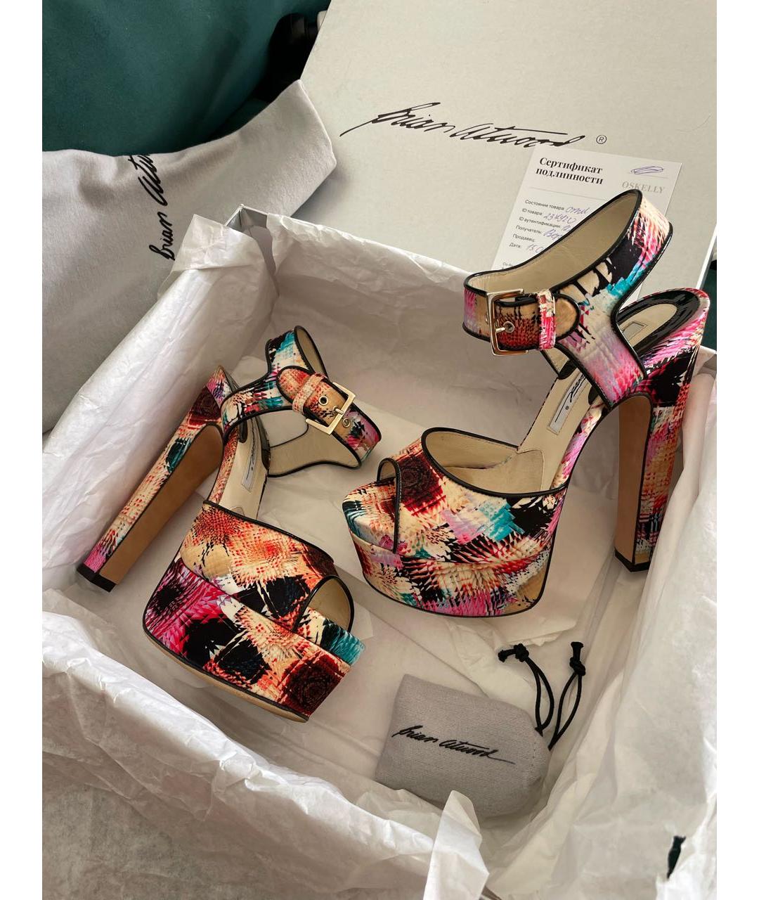 BRIAN ATWOOD Мульти кожаные босоножки, фото 3