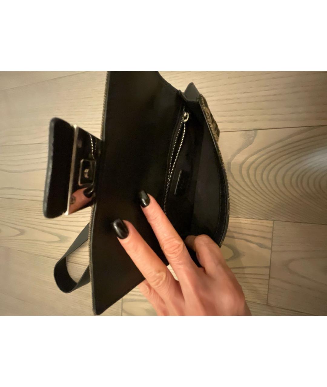 FENDI Коричневая тканевая сумка через плечо, фото 4