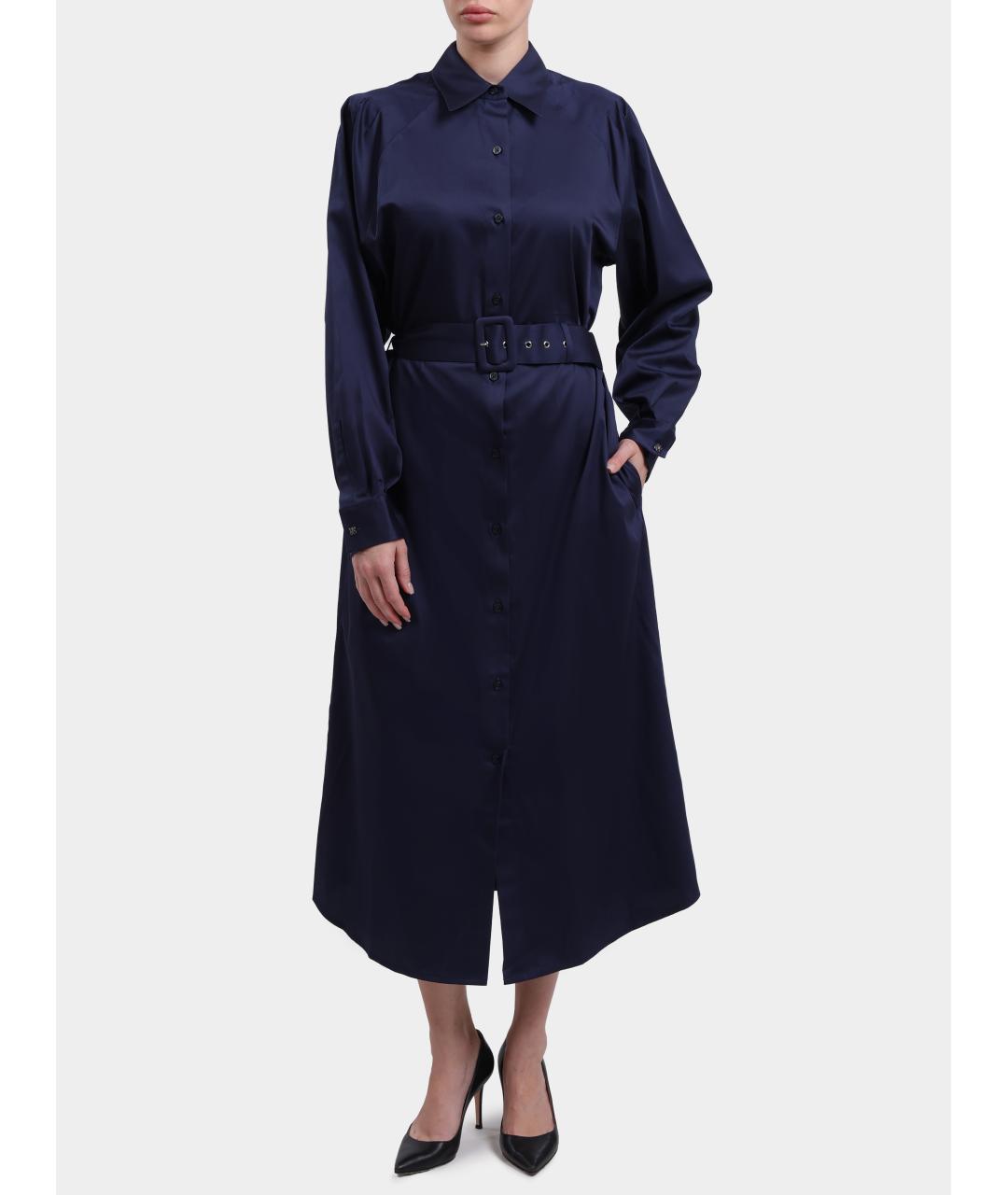 HUGO BOSS Синее повседневное платье, фото 6