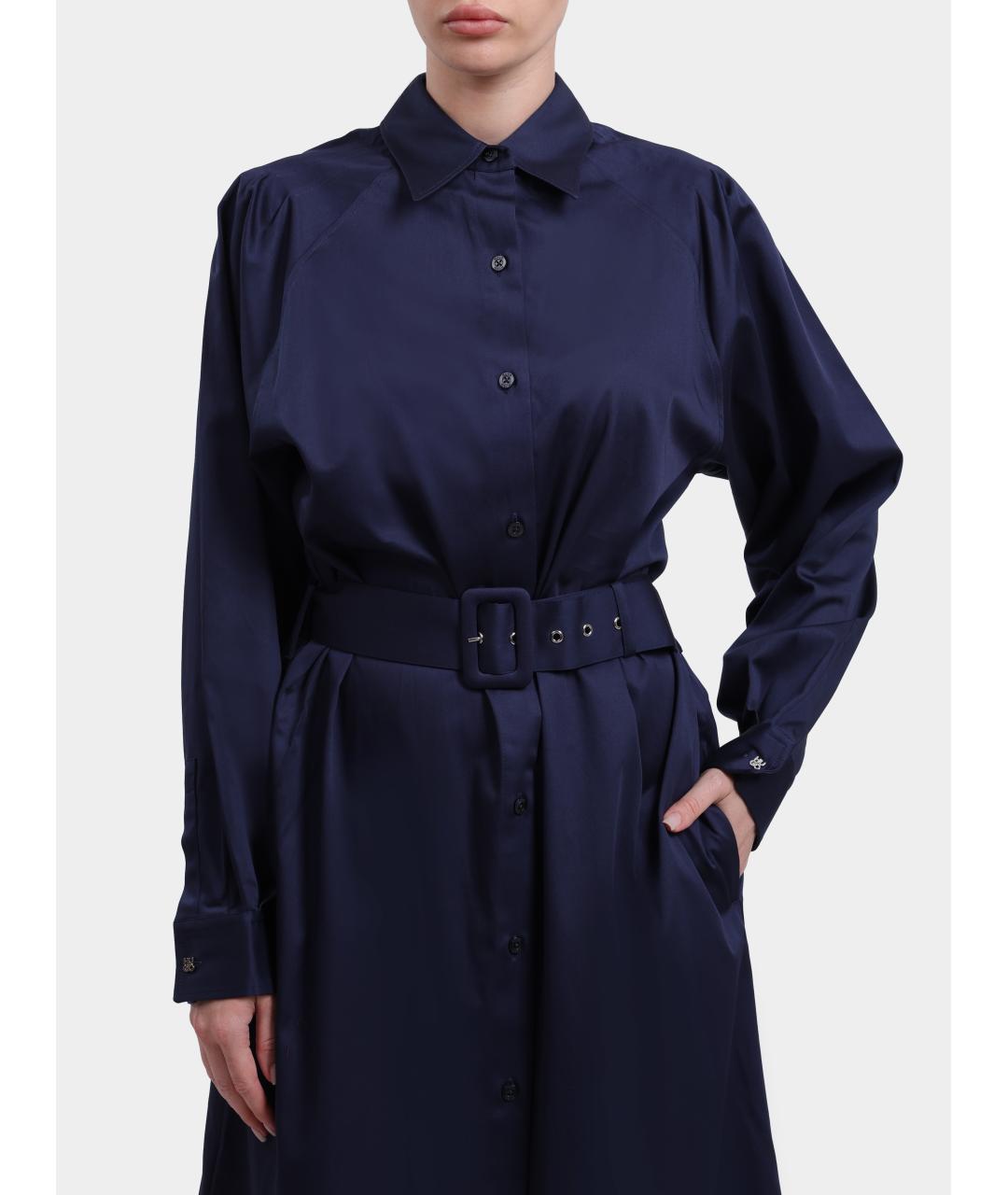 HUGO BOSS Синее повседневное платье, фото 2