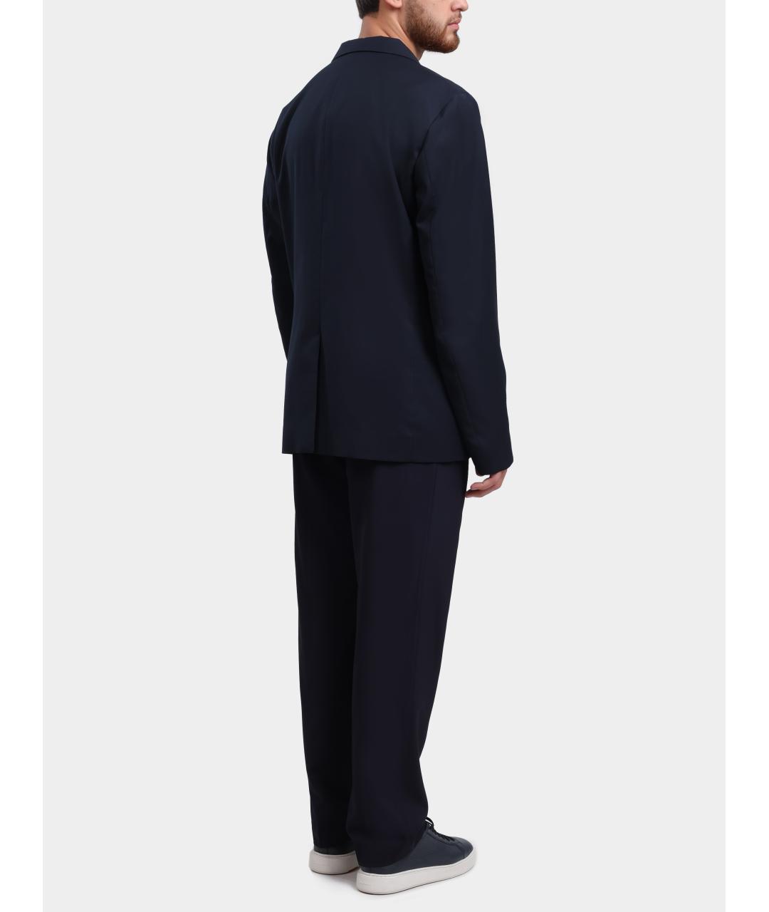 EMPORIO ARMANI Темно-синие повседневные брюки, фото 5