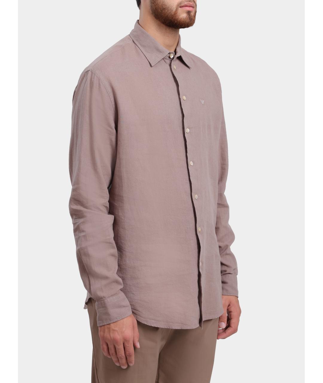 EMPORIO ARMANI Бежевая кэжуал рубашка, фото 4