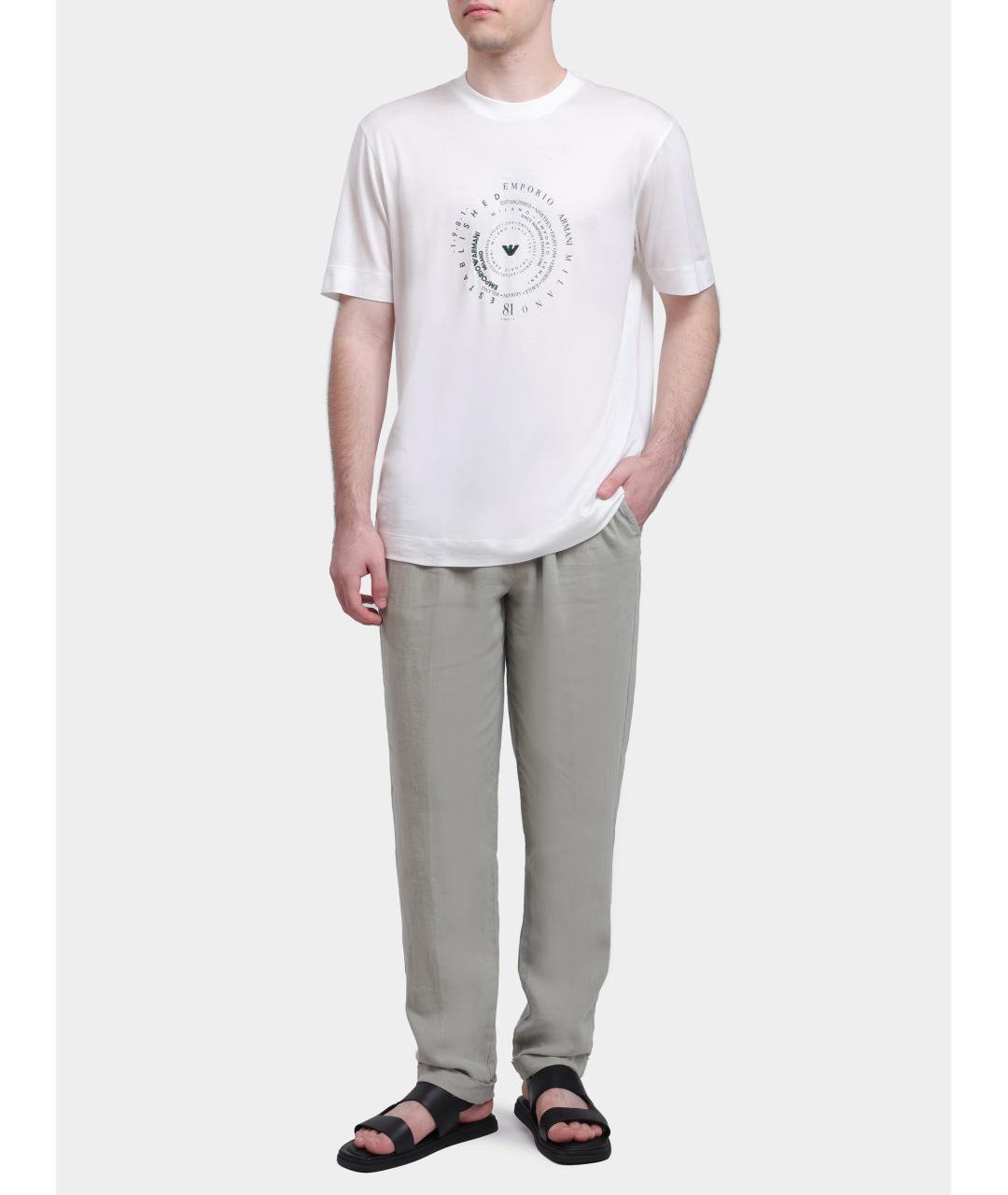 EMPORIO ARMANI Белая футболка, фото 2