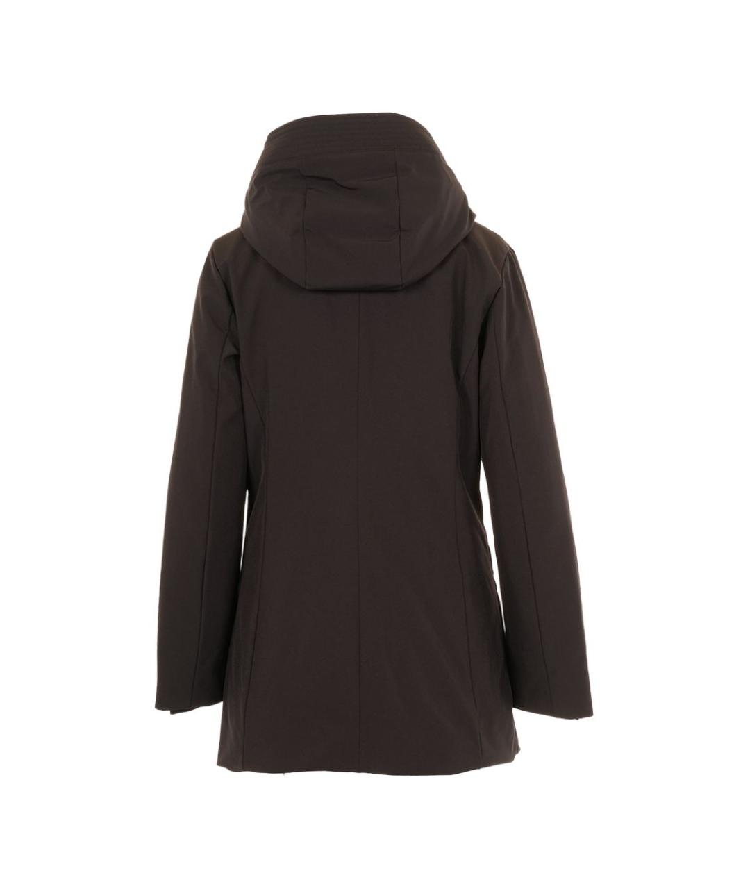 WOOLRICH Черное полиэстеровое пальто, фото 4