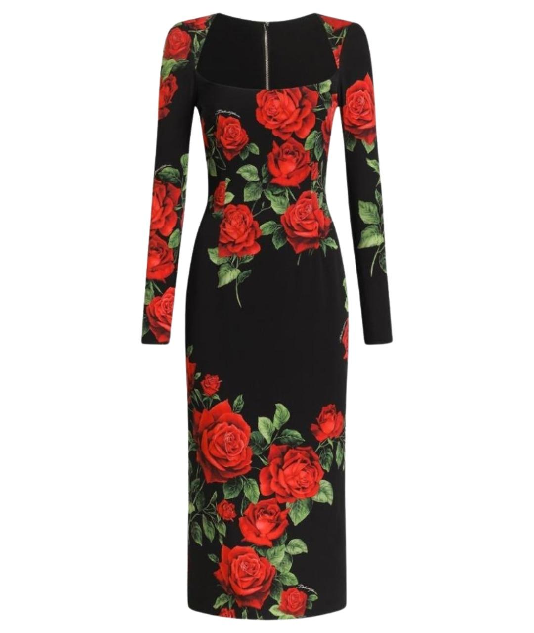 DOLCE&GABBANA Черное шерстяное повседневное платье, фото 1
