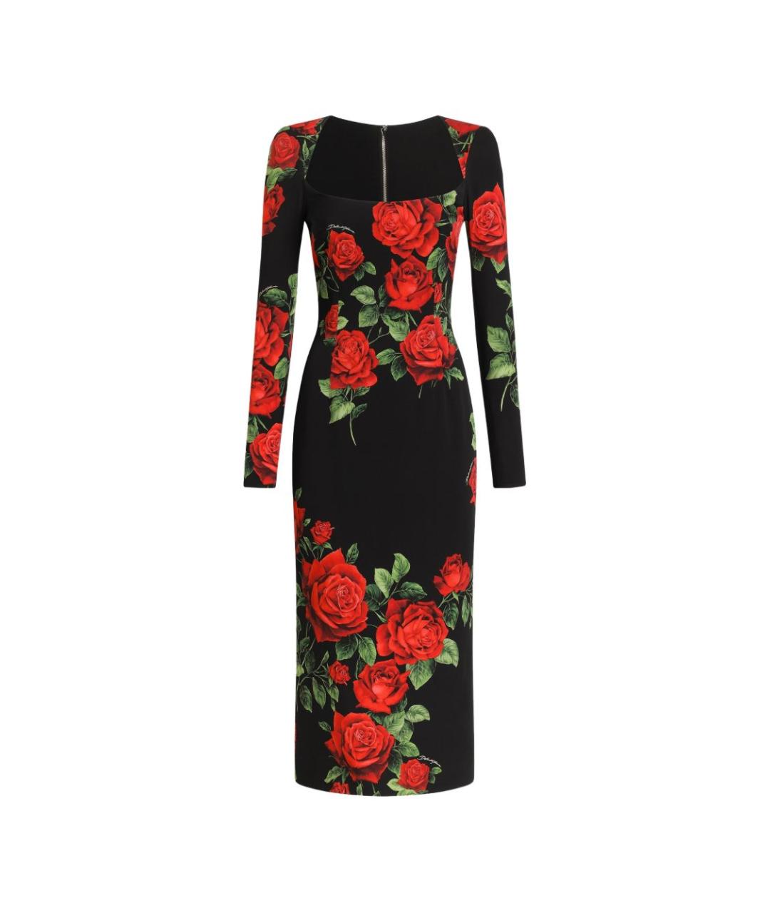 DOLCE&GABBANA Черное шерстяное повседневное платье, фото 6