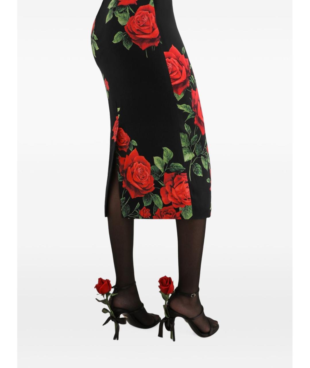 DOLCE&GABBANA Черное шерстяное повседневное платье, фото 5