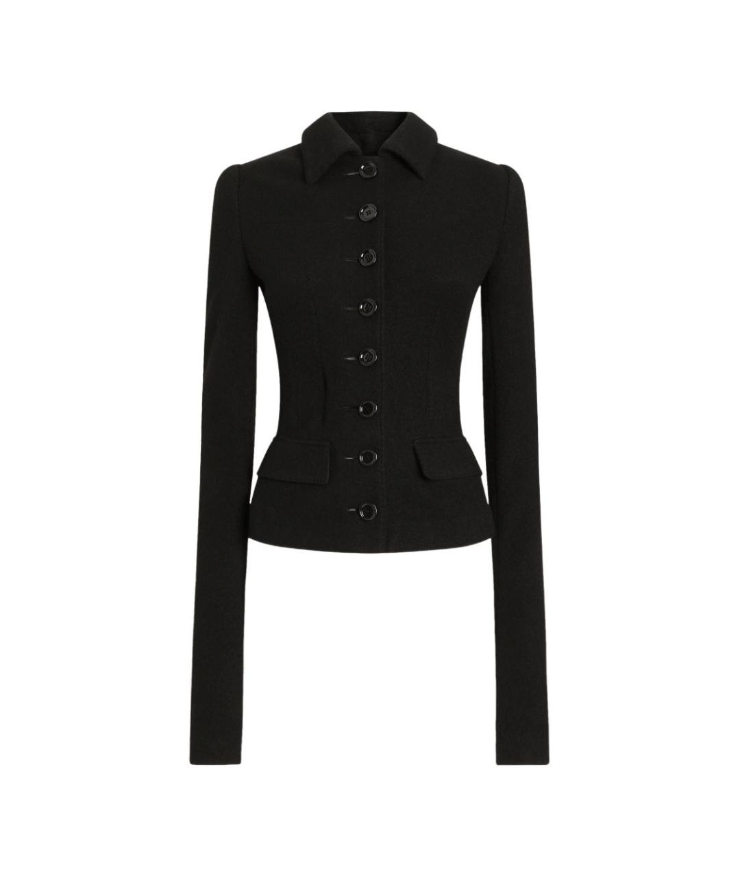 DOLCE&GABBANA Черный шерстяной жакет/пиджак, фото 6