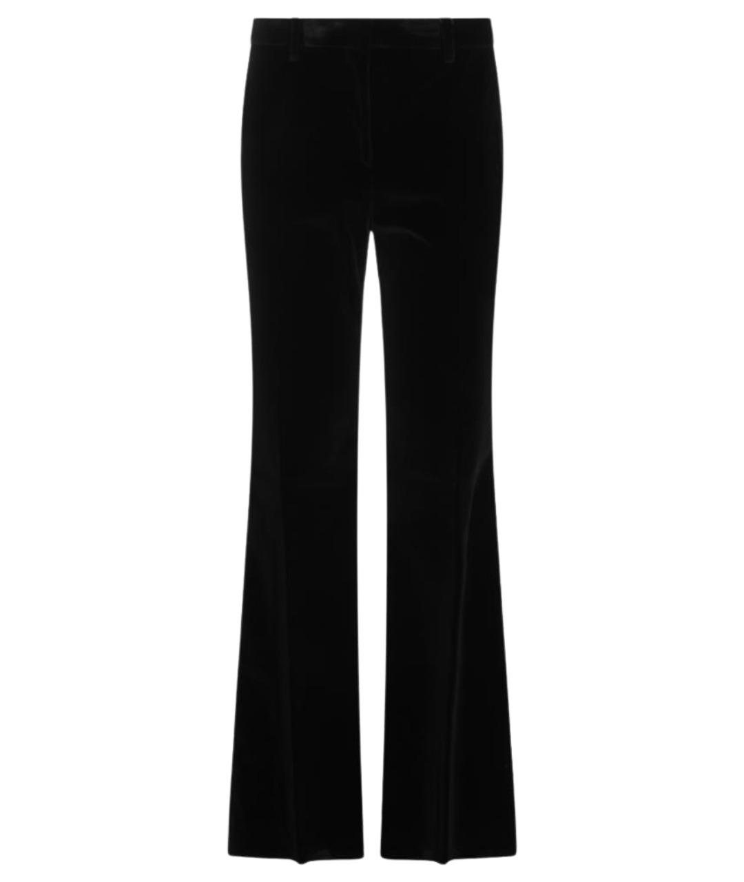 ETRO Черные хлопко-эластановые прямые брюки, фото 1