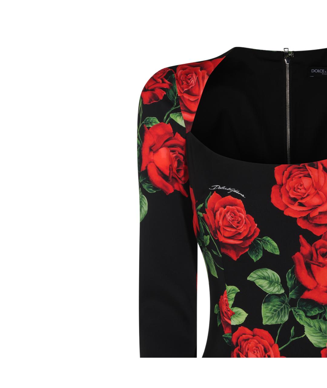 DOLCE&GABBANA Мульти шелковое платье, фото 3