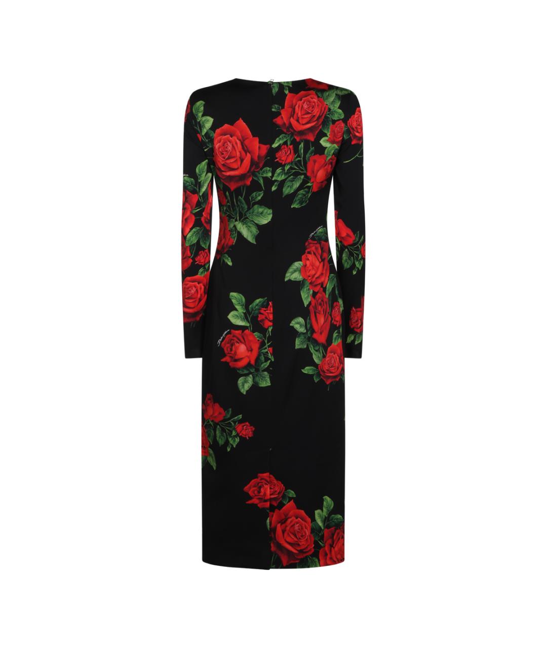 DOLCE&GABBANA Мульти шелковое платье, фото 2