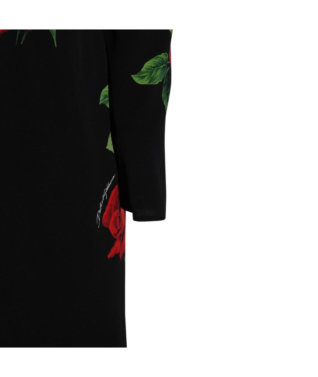DOLCE&GABBANA Мульти шелковое платье, фото 4