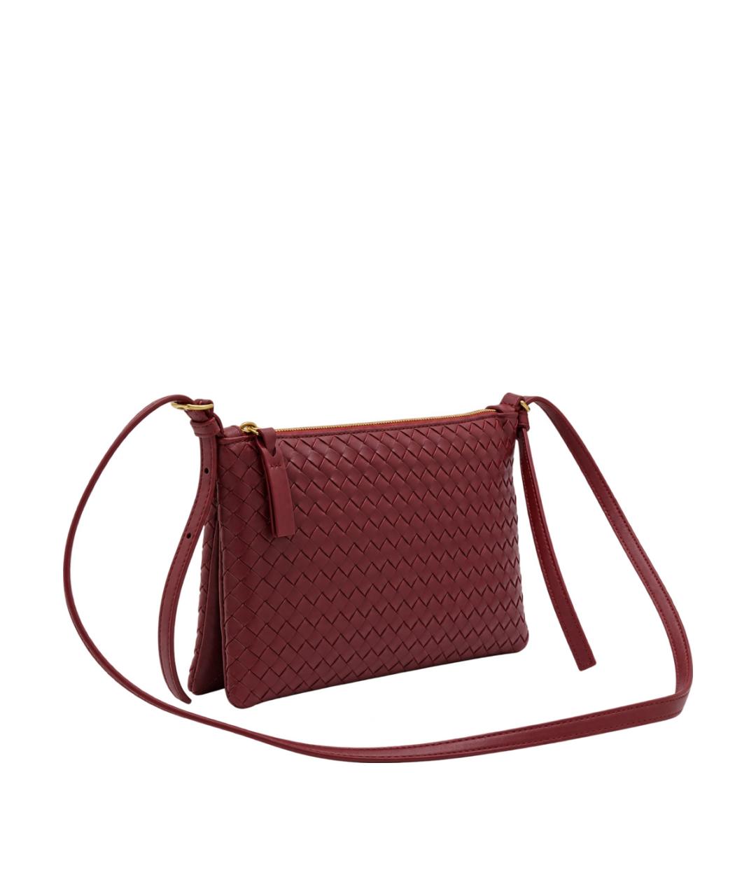 BOTTEGA VENETA Красная кожаная сумка через плечо, фото 2