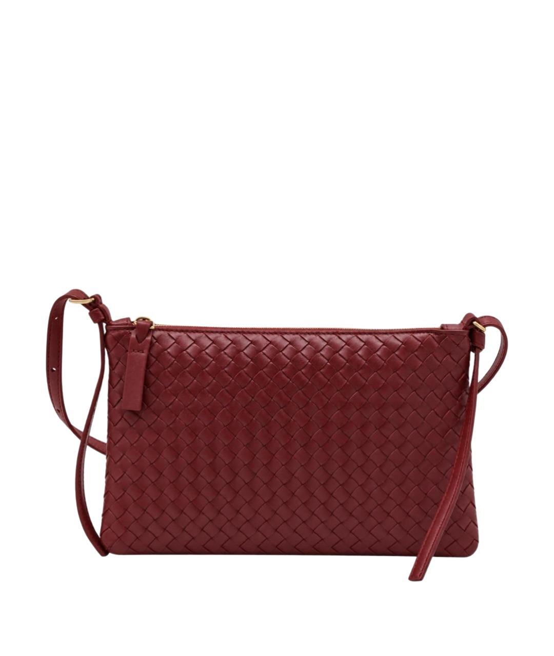 BOTTEGA VENETA Красная кожаная сумка через плечо, фото 1