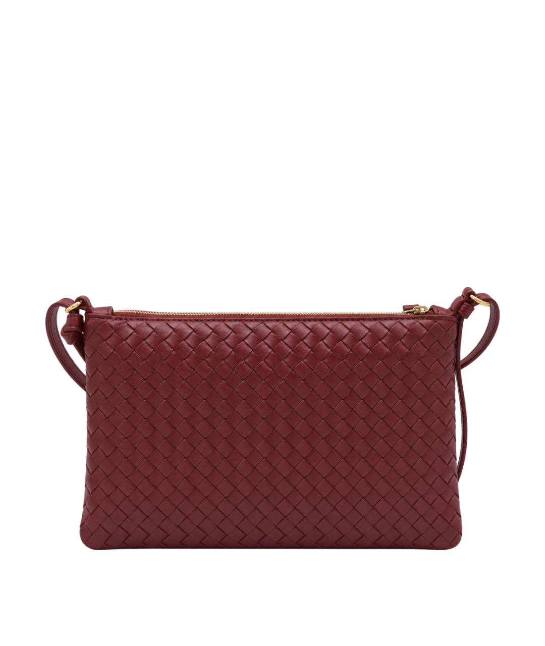 BOTTEGA VENETA Красная кожаная сумка через плечо, фото 3